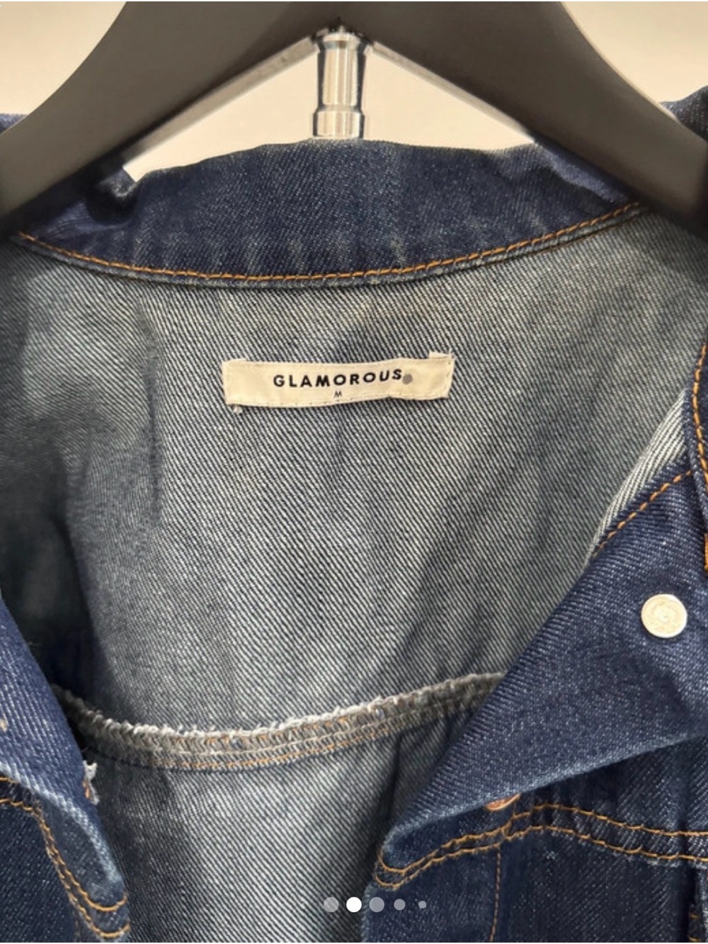 Glamorous Blue Denim Jacket with Contrast Stitching - Picture 3 of 6
